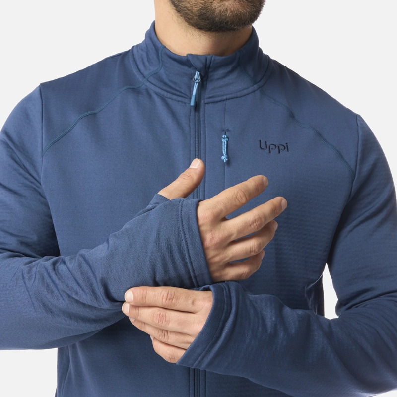 POLERON HOMBRE VIEDMA 1000 NANO-F FULL ZIP AZUL OSCURO LIPPI - 5