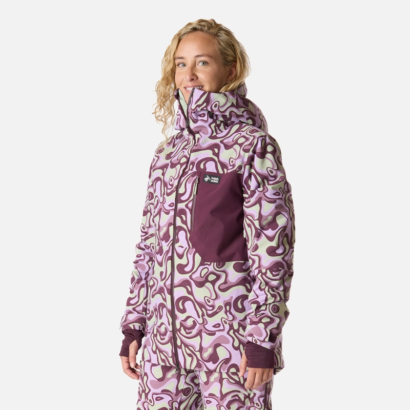 CHAQUETA MUJER YETI PRINT MALVA HAKA HONU I26 - 2