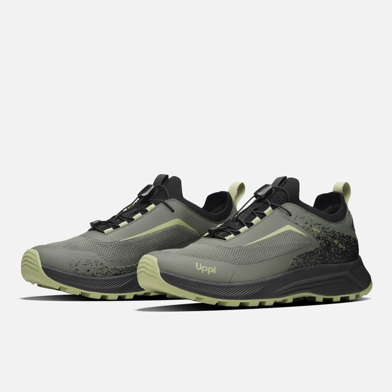 ZAPATILLA HOMBRE LIGHT KNIT NEGRO / VERDE LIPPI I26 - 4