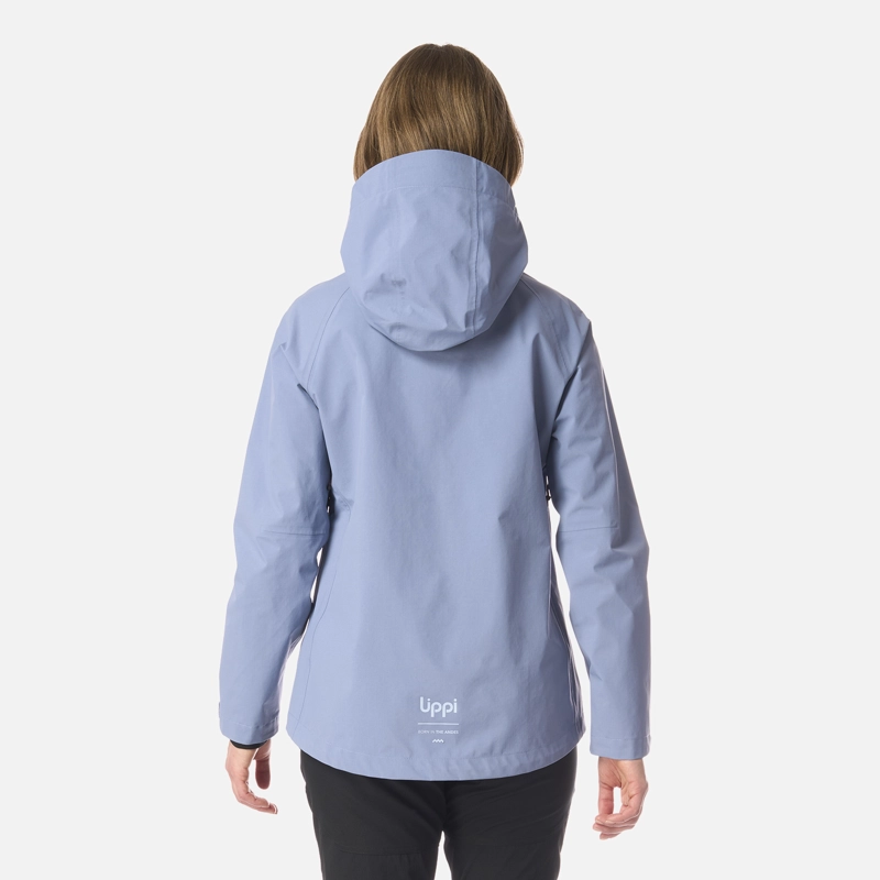 CHAQUETA MUJER ALPINE B-DRY HOODY JACKET AZUL PIEDRA LIPPI - 3