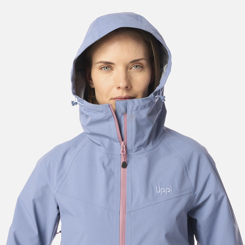 CHAQUETA MUJER ALPINE B-DRY HOODY JACKET AZUL PIEDRA LIPPI - 4