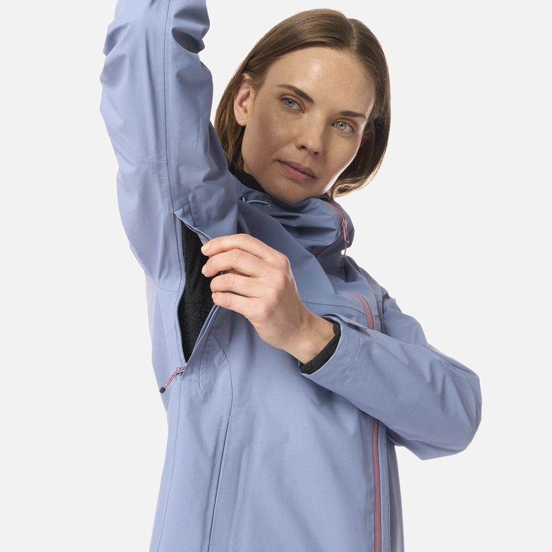 CHAQUETA MUJER ALPINE B-DRY HOODY JACKET AZUL PIEDRA LIPPI - 5