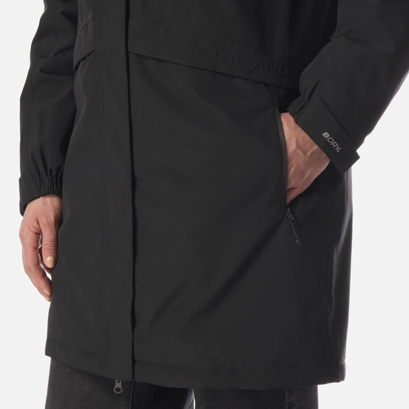 CHAQUETA MUJER MOUNTAINS LIVE B-DRY DOWN LONG JACKET NEGRO LIPPI I26 - 6