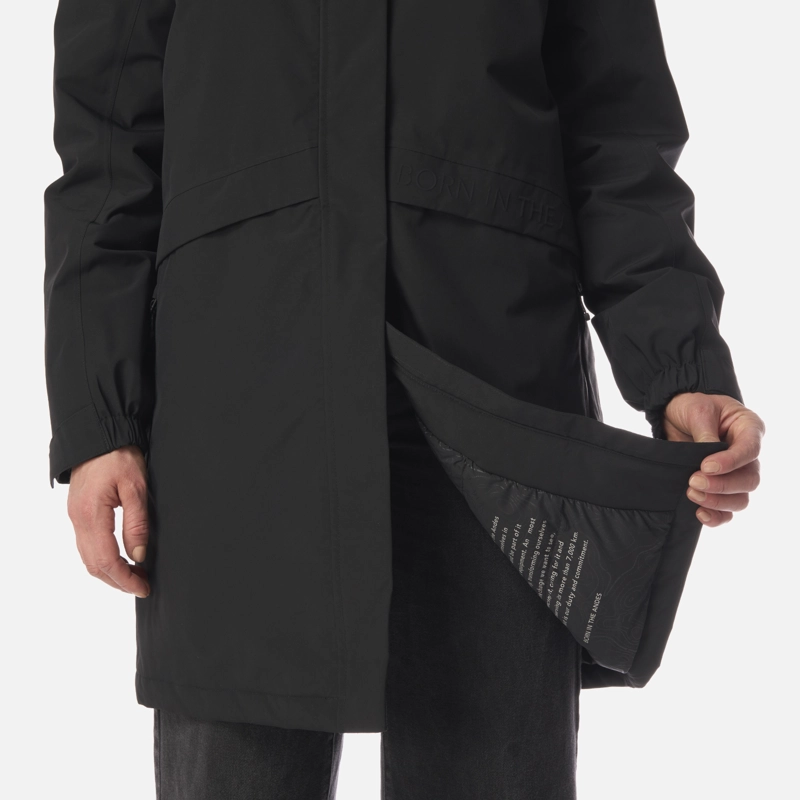 CHAQUETA MUJER MOUNTAINS LIVE B-DRY DOWN LONG JACKET NEGRO LIPPI I26 - 8
