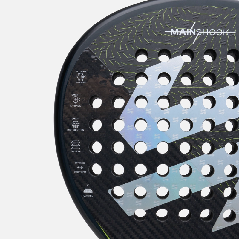 PALA MAINSHOCK PADEL RACKET NEGRO VULCANO - 6