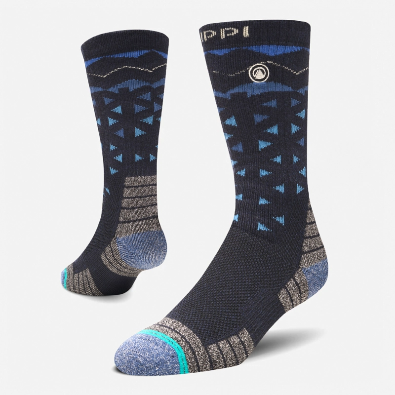 CALCETIN HOMBRE TREKKING WARM SOCKS AZUL MARINO MELANGE LIPPI I26 - 1