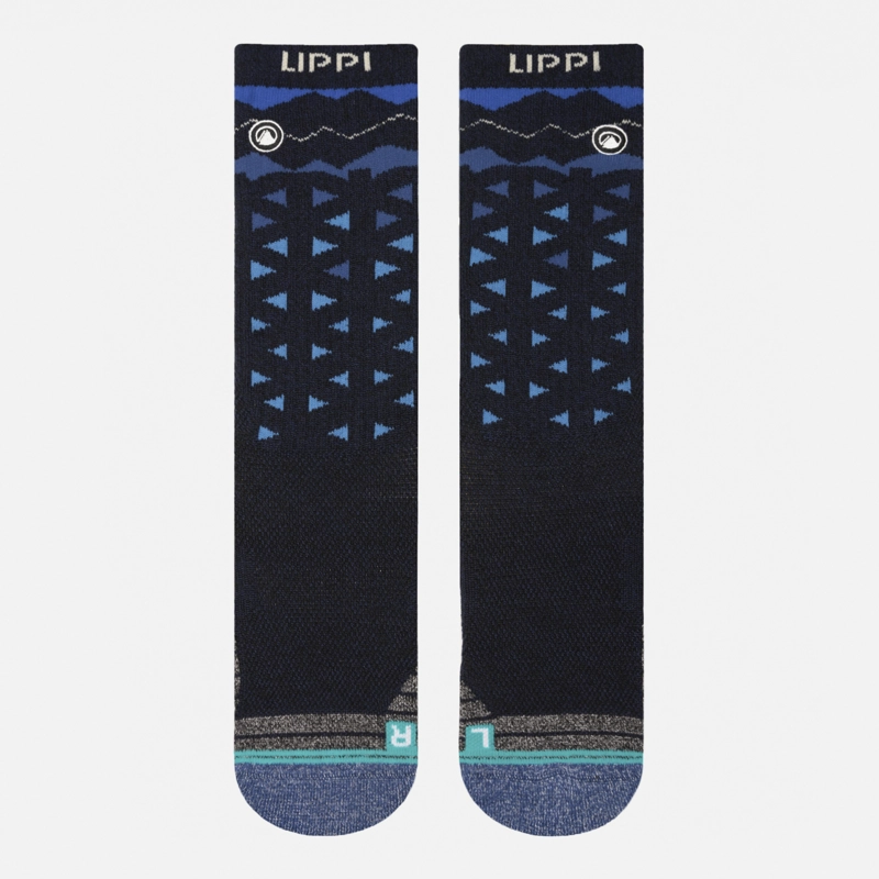 CALCETIN HOMBRE TREKKING WARM SOCKS AZUL MARINO MELANGE LIPPI I26 - 2