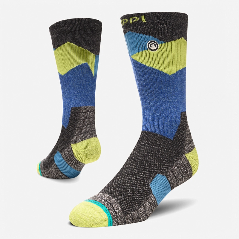 CALCETIN HOMBRE TREKKING WARM SOCKS AZUL MELANGE LIPPI I26 - 1