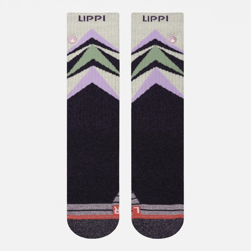 CALCETIN MUJER TREKKING WARM SOCKS MORADO OSCURO MELANGE LIPPI I26 - 2