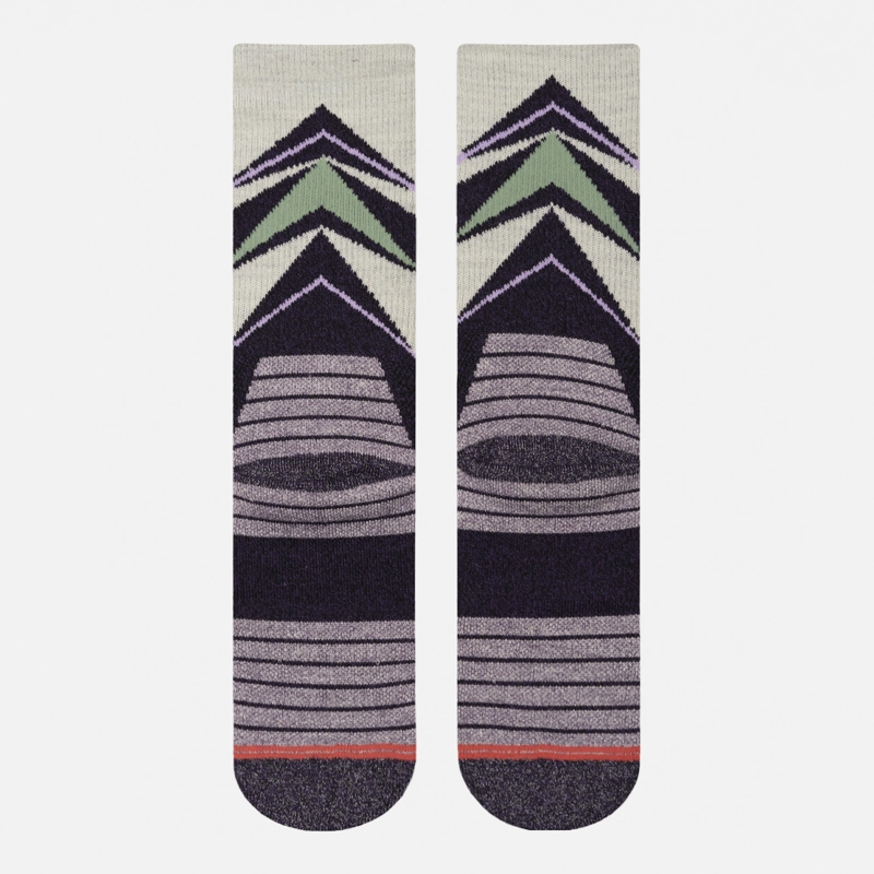 CALCETIN MUJER TREKKING WARM SOCKS MORADO OSCURO MELANGE LIPPI I26 - 3