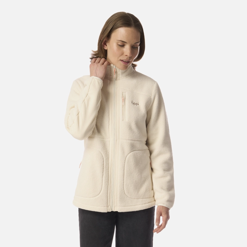 POLAR MUJER HUG-LIKE SHAGGY-PRO JACKET CREMA LIPPI I26 - 1