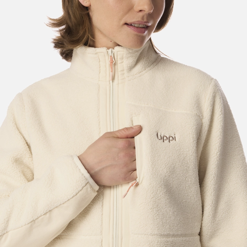 POLAR MUJER HUG-LIKE SHAGGY-PRO JACKET CREMA LIPPI I26 - 4