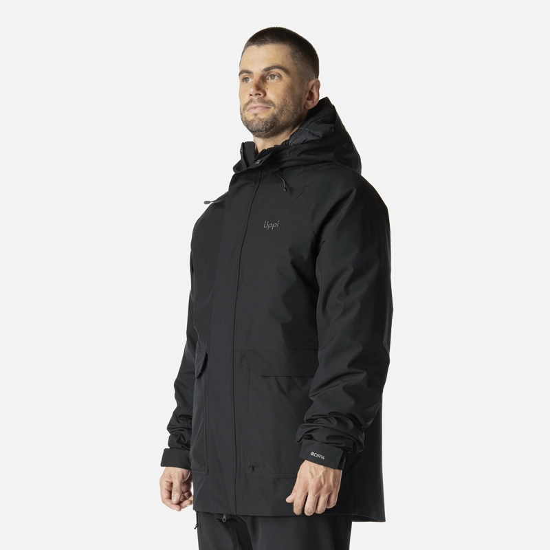 CHAQUETA HOMBRE HICKEN FUSION-3 B-DRY HOODY JACKET NEGRO LIPPI I26 - 2