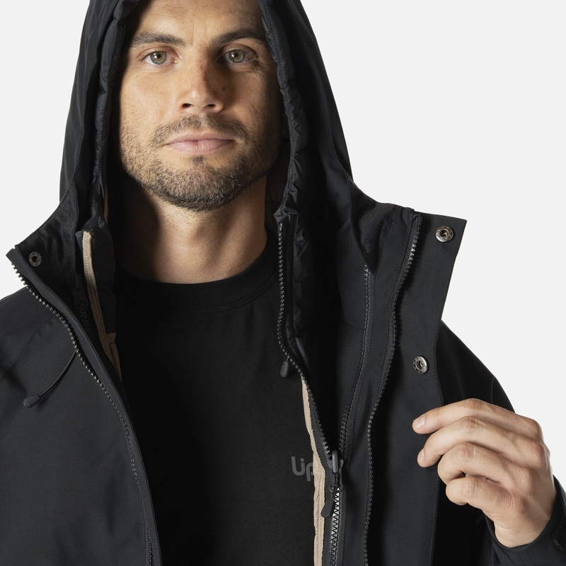 CHAQUETA HOMBRE HICKEN FUSION-3 B-DRY HOODY JACKET NEGRO LIPPI I26 - 7