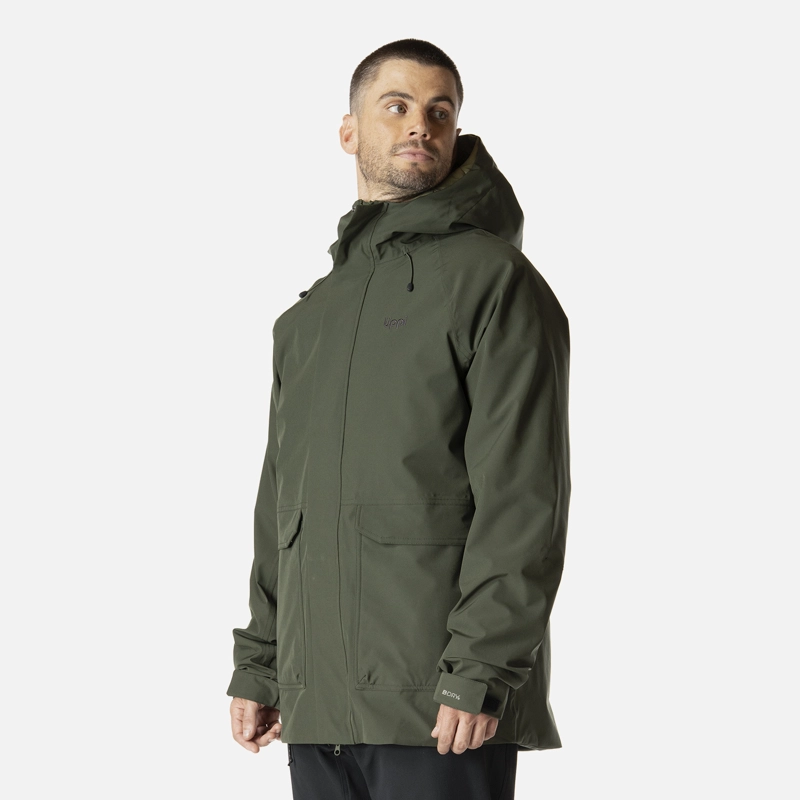 CHAQUETA HOMBRE HICKEN FUSION-3 B-DRY HOODY JACKET VERDE MILITAR LIPPI I26 - 2