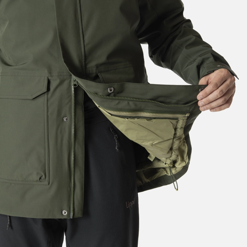 CHAQUETA HOMBRE HICKEN FUSION-3 B-DRY HOODY JACKET VERDE MILITAR LIPPI I26 - 7