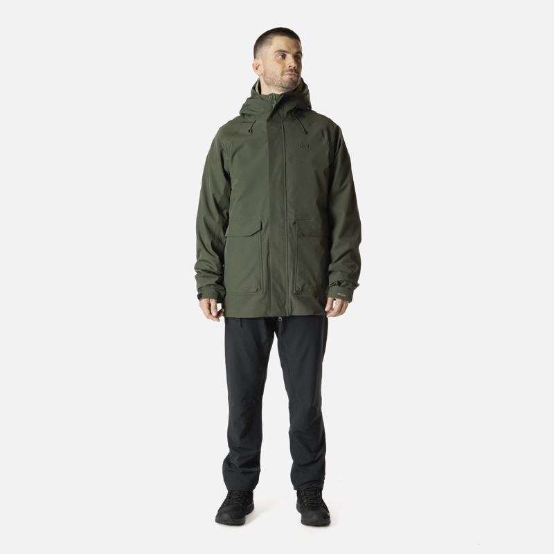 CHAQUETA HOMBRE HICKEN FUSION-3 B-DRY HOODY JACKET VERDE MILITAR LIPPI I26 - 9