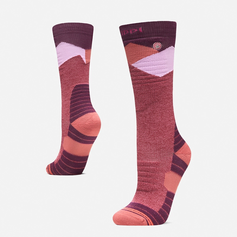 CALCETIN MUJER ALL MOUNTAIN SKI SOCKS MORADO MELANGE LIPPI I26 - 1
