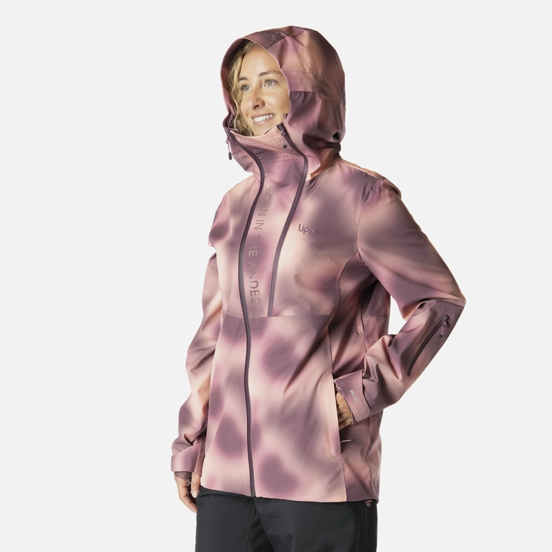 CHAQUETA MUJER SKIVENTURE B-DRY HOODY JACKET PRINT VINO LIPPI I26 - 2