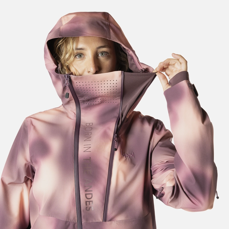 CHAQUETA MUJER SKIVENTURE B-DRY HOODY JACKET PRINT VINO LIPPI I26 - 4
