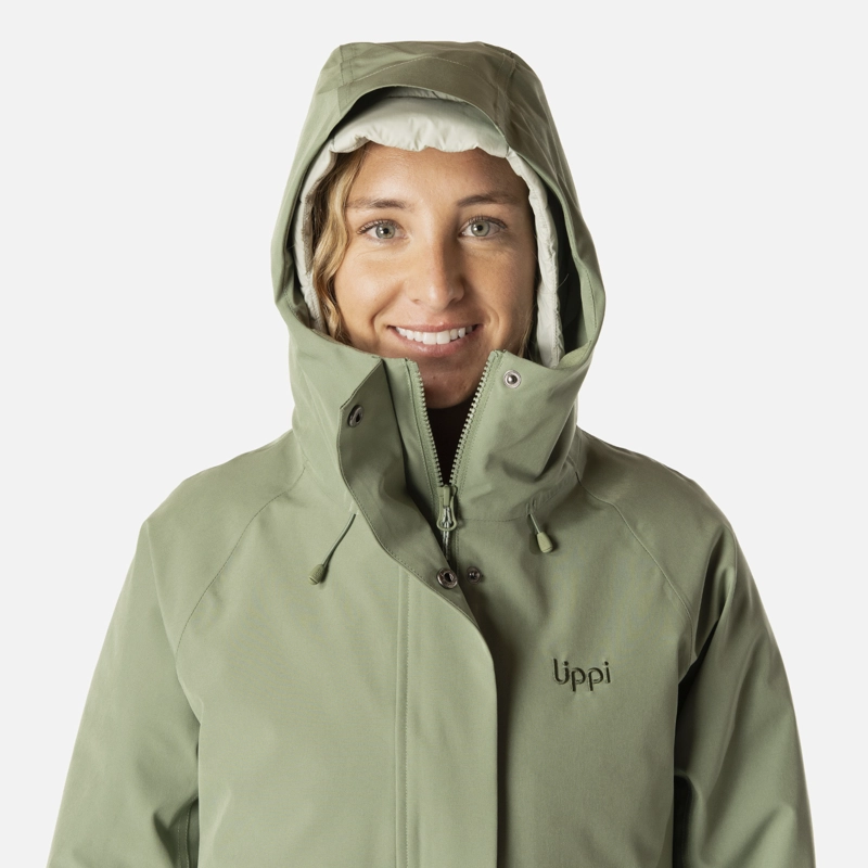 CHAQUETA MUJER HICKEN FUSION-3 B-DRY HOODY JACKET JADE OSCURO LIPPI - 4