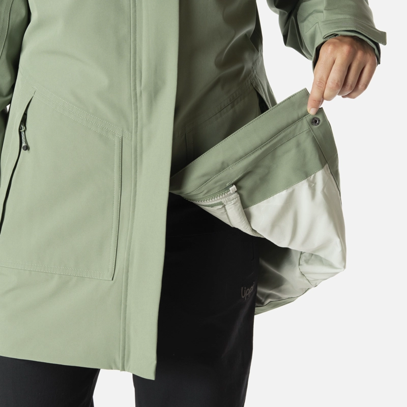 CHAQUETA MUJER HICKEN FUSION-3 B-DRY HOODY JACKET JADE OSCURO LIPPI - 6