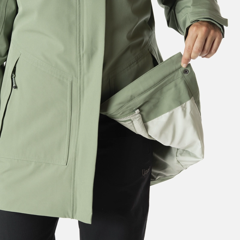 CHAQUETA MUJER HICKEN FUSION-3 B-DRY HOODY JACKET JADE OSCURO LIPPI - 6