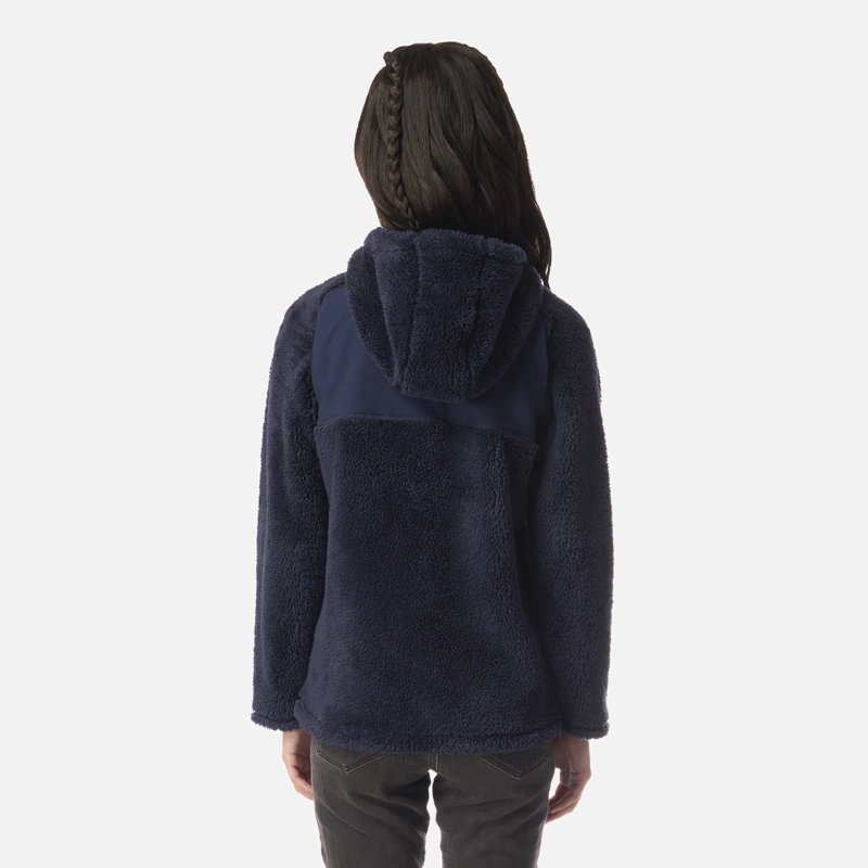 POLAR TEEN GIRL BEAR SHAGGY-PRO HOODY JACKET AZUL MARINO LIPPI I26 - 3
