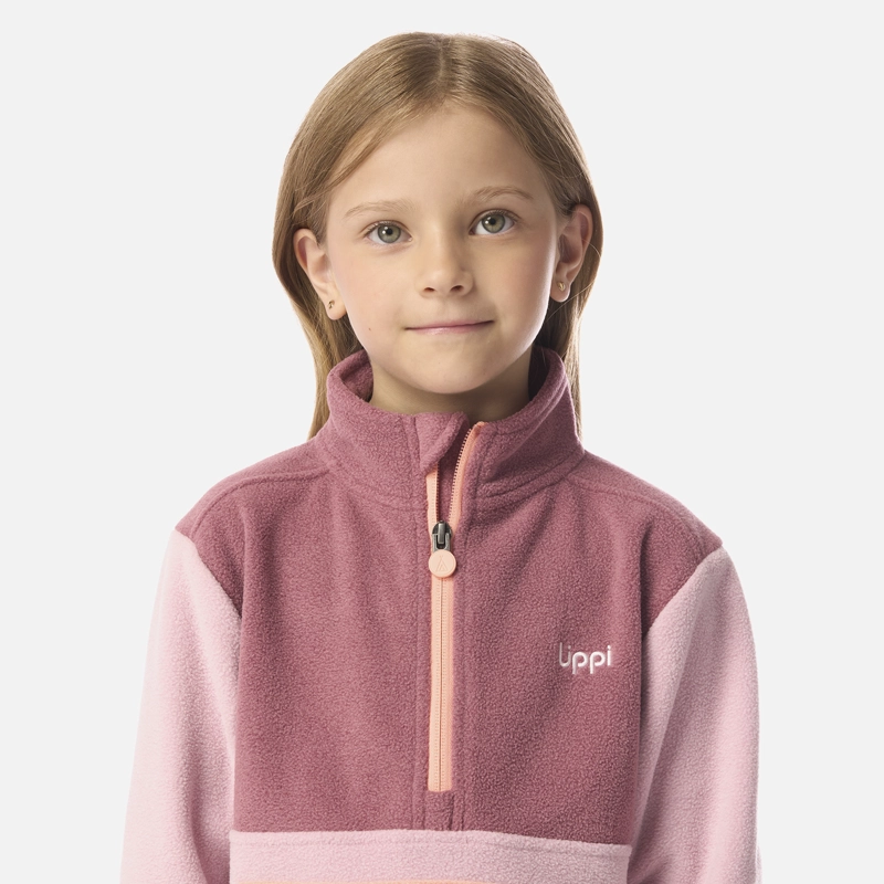 POLAR NIÑA FOREST 1/4 ZIP SWEATSHIRT ROSA CLARO LIPPI I26 - 4