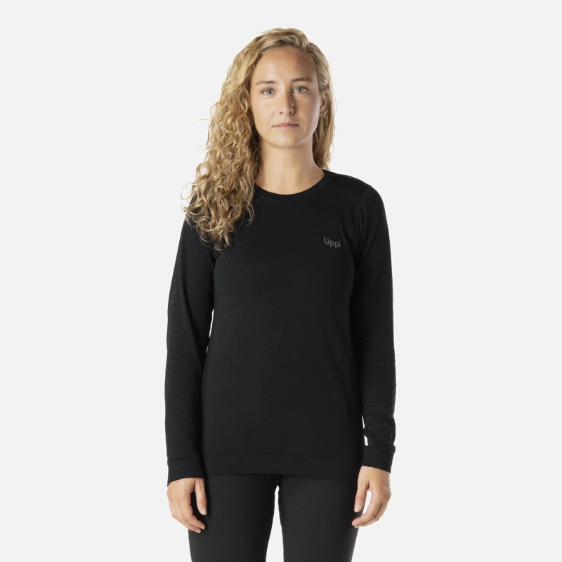 PRIMERA CAPA MUJER SKINTEC ACTIVE LOOSEFIT TOP NEGRO LIPPI I26 - 1