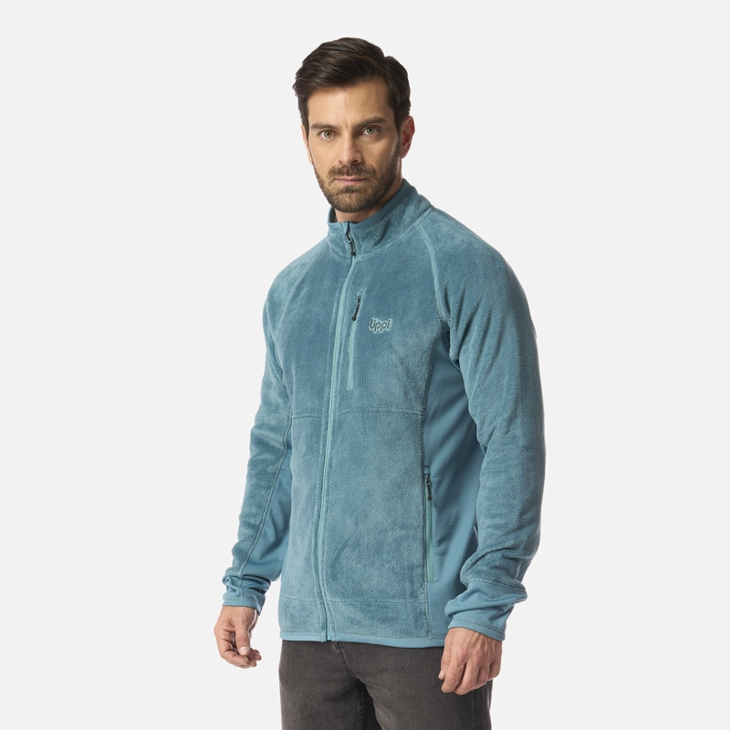 POLAR HOMBRE NUMAN SHAGGY-PRO JACKET PETROLEO CLARO LIPPI I26 - 2