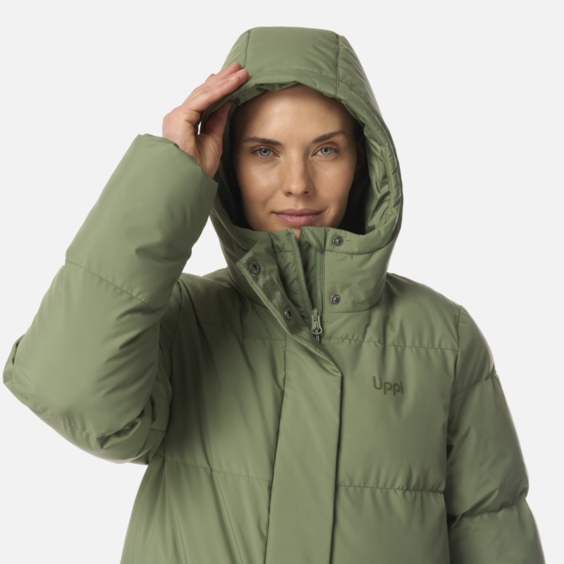 CHAQUETA MUJER LONG AND WARM STEAM-PRO HOODY JACKET JADE OSCURO LIPPI I26 - 4