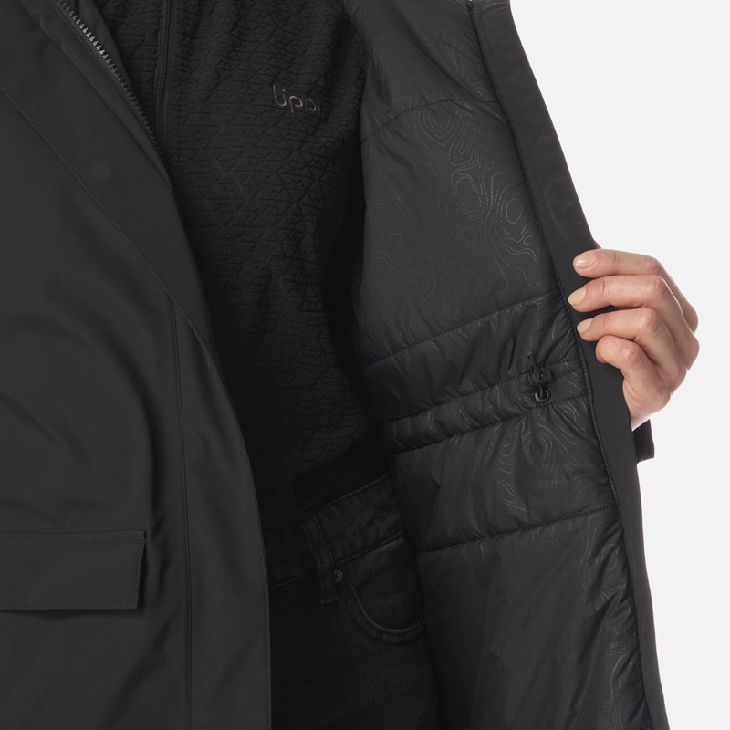 CHAQUETA MUJER MOUNTAINS LIVE B-DRY STEAM-PRO LONG JACKET NEGRO LIPPI I26 - 7