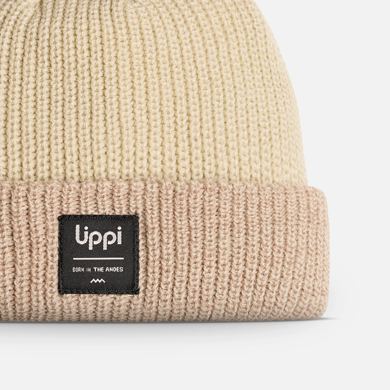 GORRO UNISEX FLY LINE POM BLEND-PRO BEANIE CREMA MELANGE  LIPPI I26 - 2