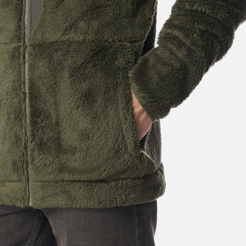 POLAR HOMBRE BEAR SHAGGY-PRO HOODY JACKET VERDE MILITAR LIPPI I26 - 5