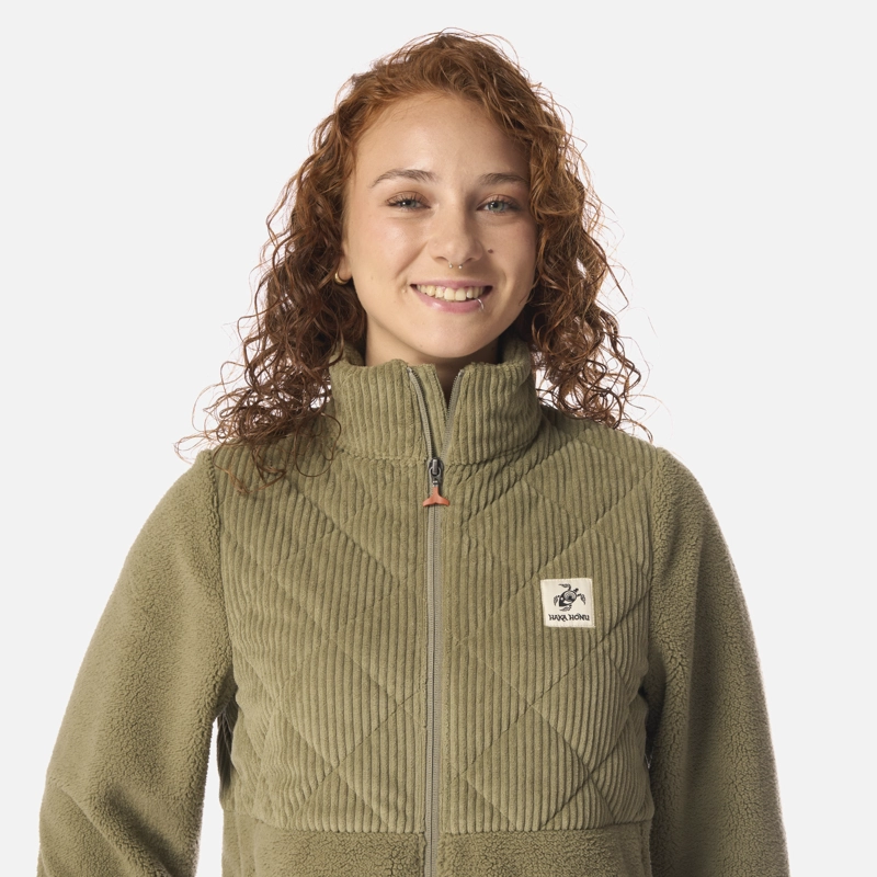POLAR MUJER PUERTO VERDE OLIVA HAKA HONU - 4