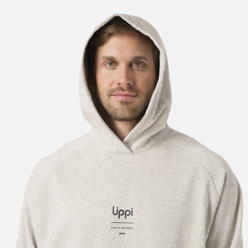 M ULMO LIGHT HOODY SWEATSHIRT LIPPI GRIS CLARO MELANGE XL - 4