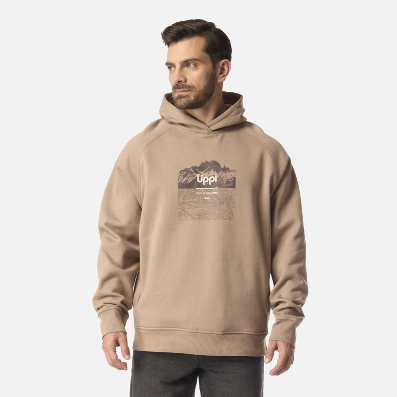 POLERON HOMBRE INSIGNE HOODY SWEATSHIRT FRONT PRINT CANELA LIPPI I26 - 1