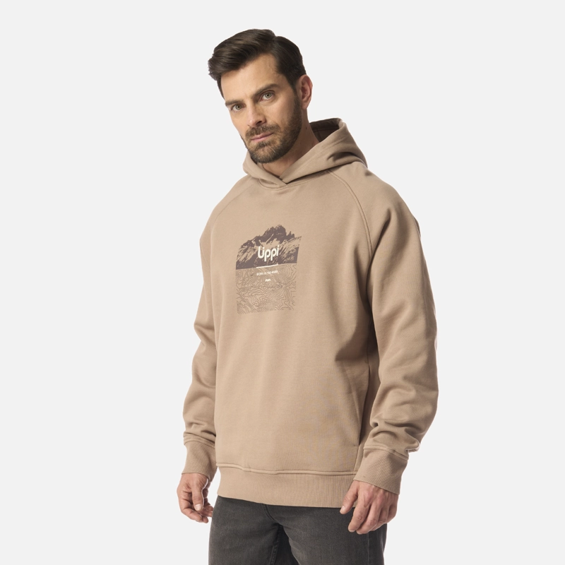 POLERON HOMBRE INSIGNE HOODY SWEATSHIRT FRONT PRINT CANELA LIPPI I26 - 2