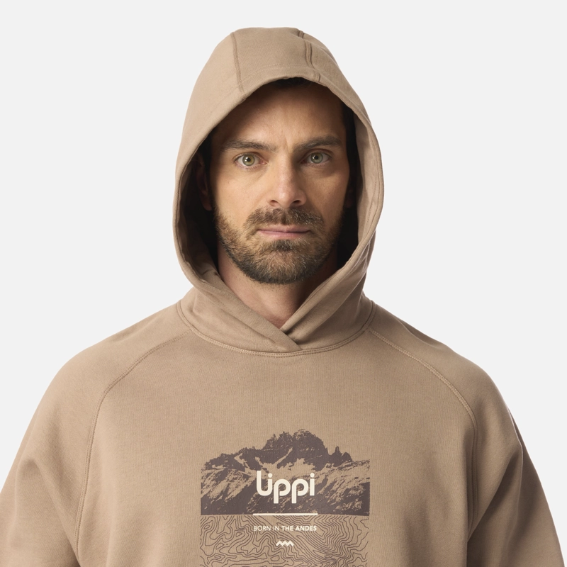 POLERON HOMBRE INSIGNE HOODY SWEATSHIRT FRONT PRINT CANELA LIPPI I26 - 4