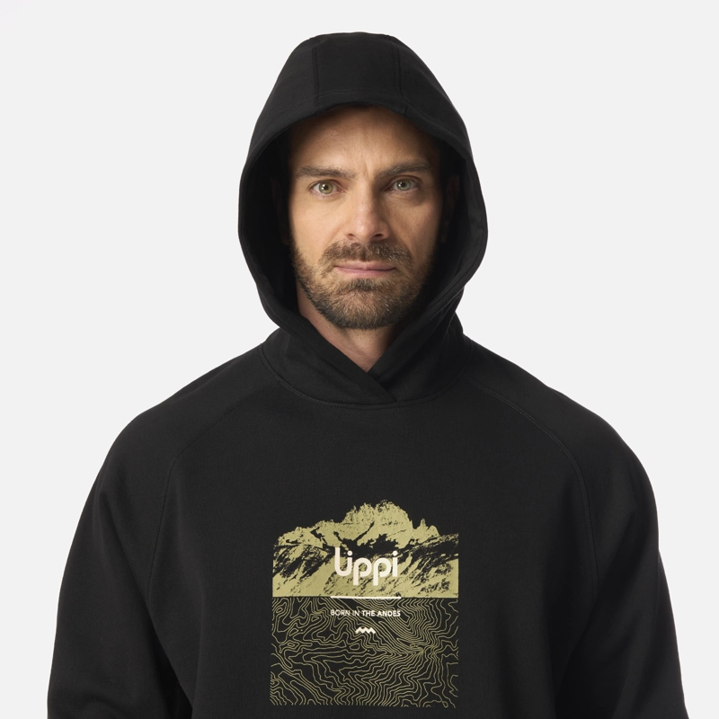POLERON HOMBRE INSIGNE HOODY SWEATSHIRT FRONT PRINT NEGRO LIPPI I26 - 4