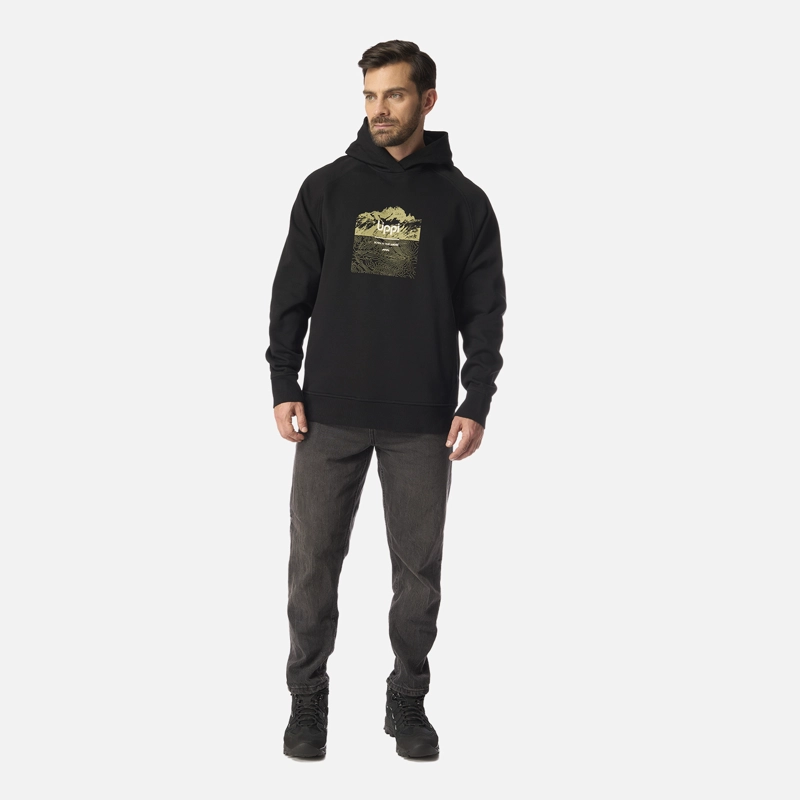 POLERON HOMBRE INSIGNE HOODY SWEATSHIRT FRONT PRINT NEGRO LIPPI I26 - 6