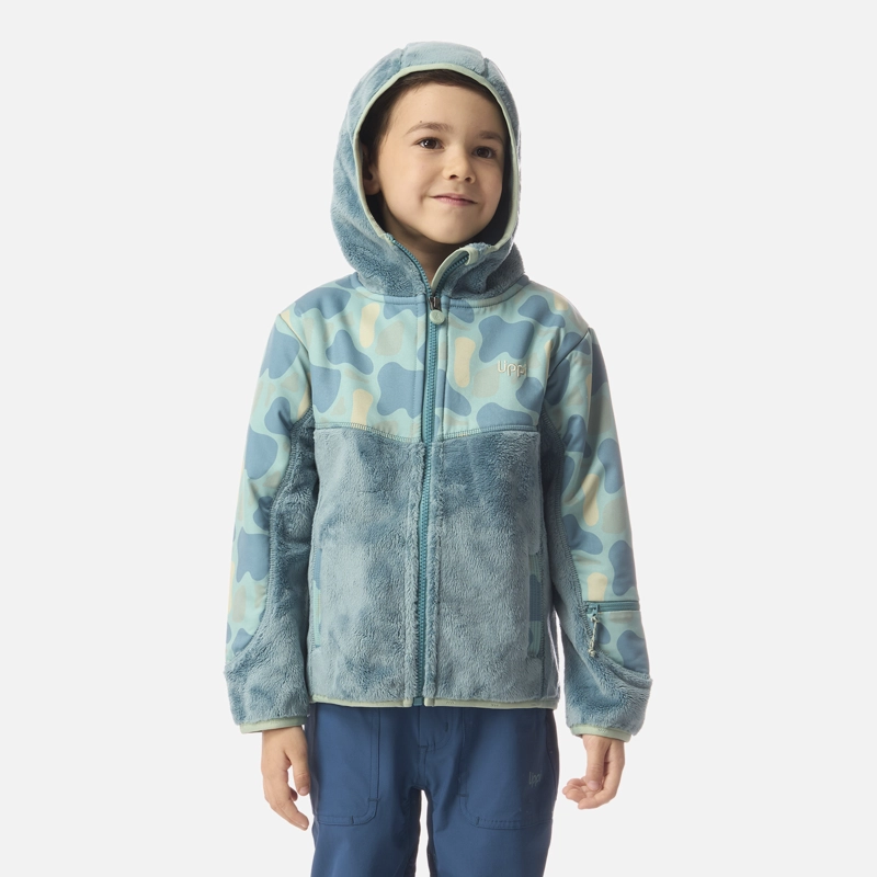 POLAR NIÑO GRILLO THERM-PRO HOODY JACKET PETROLEO CLARO LIPPI I26 - 1