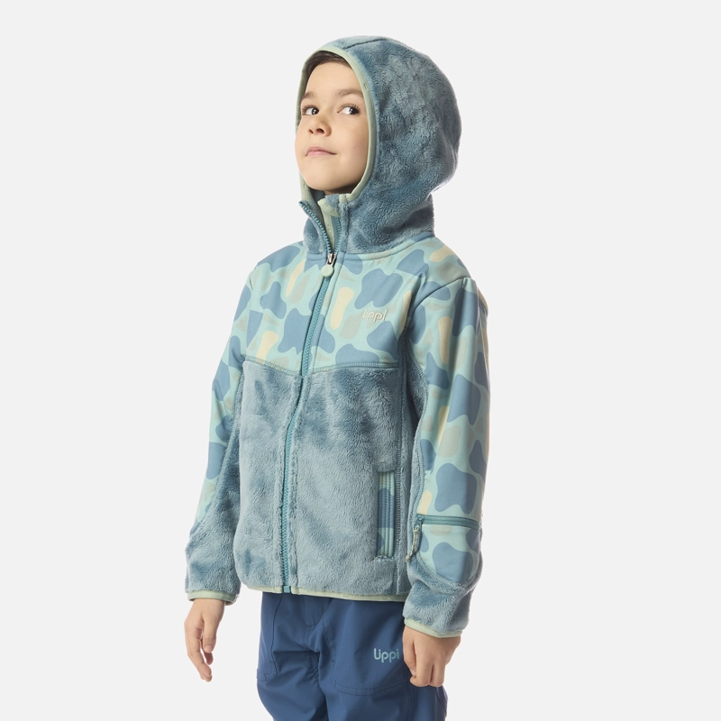 POLAR NIÑO GRILLO THERM-PRO HOODY JACKET PETROLEO CLARO LIPPI I26 - 2
