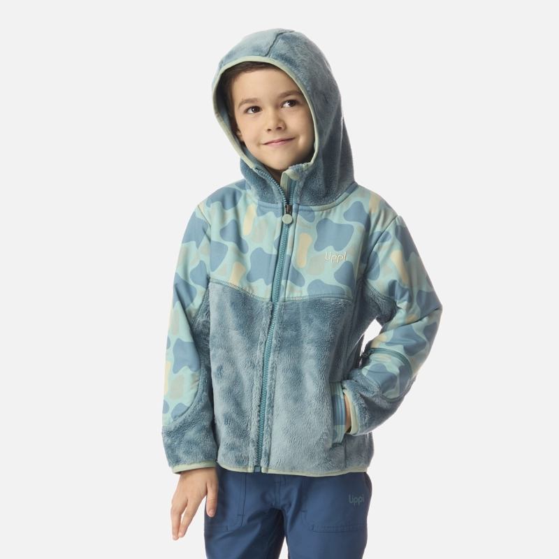 POLAR NIÑO GRILLO THERM-PRO HOODY JACKET PETROLEO CLARO LIPPI I26 - 4