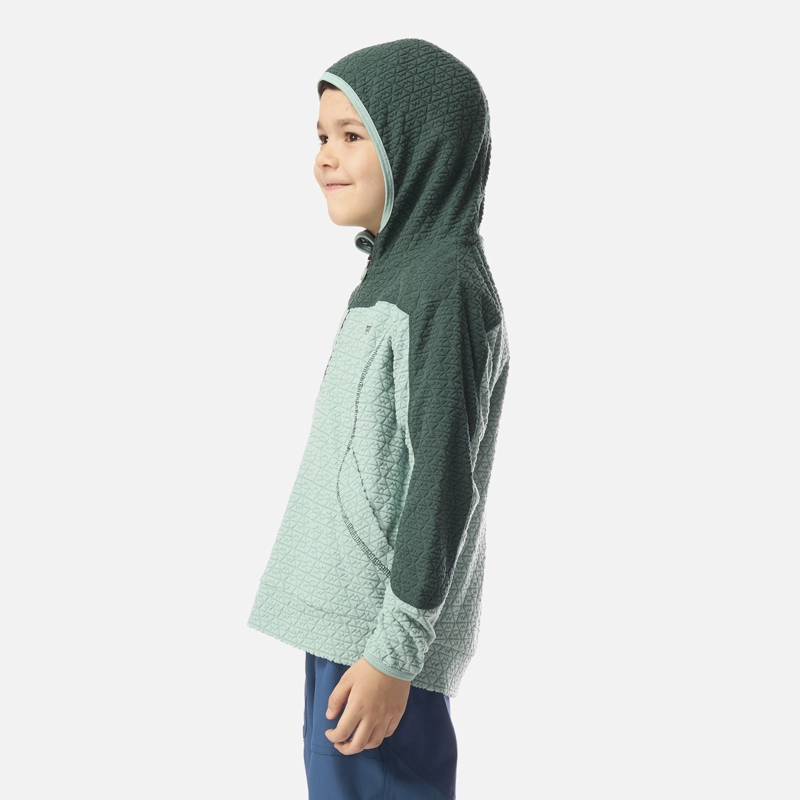 POLERON NIÑO SALTAMONTES NANO-F 1/4 ZIP HOODY TURQUESA CLARO LIPPI I26 - 2