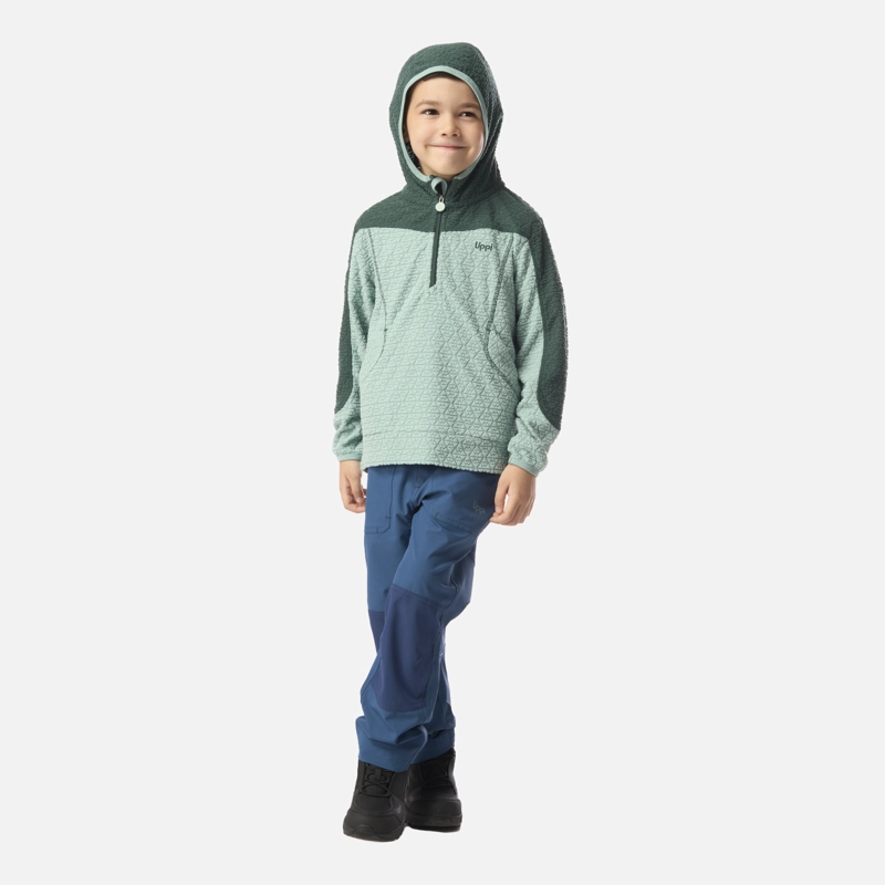 POLERON NIÑO SALTAMONTES NANO-F 1/4 ZIP HOODY TURQUESA CLARO LIPPI I26 - 5
