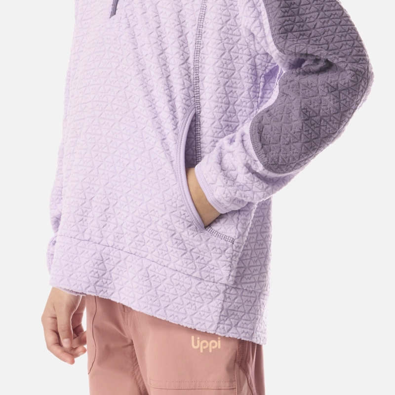 POLERON NIÑA SALTAMONTES NANO-F 1/4 ZIP HOODY LILA LIPPI I26 - 4