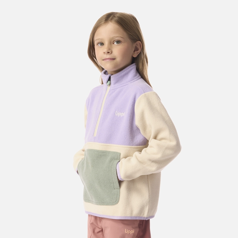 POLAR NIÑA FOREST 1/4 ZIP SWEATSHIRT BEIGE LIPPI I26 - 2