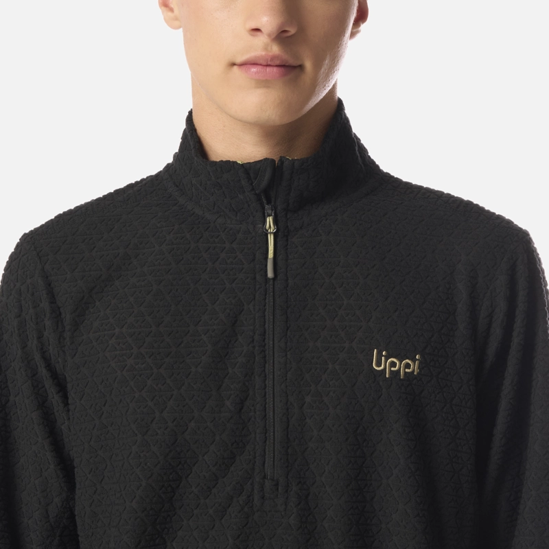 POLERON TEEN BOY MILD NANO-F 1/4 ZIP NEGRO LIPPI I26 - 4